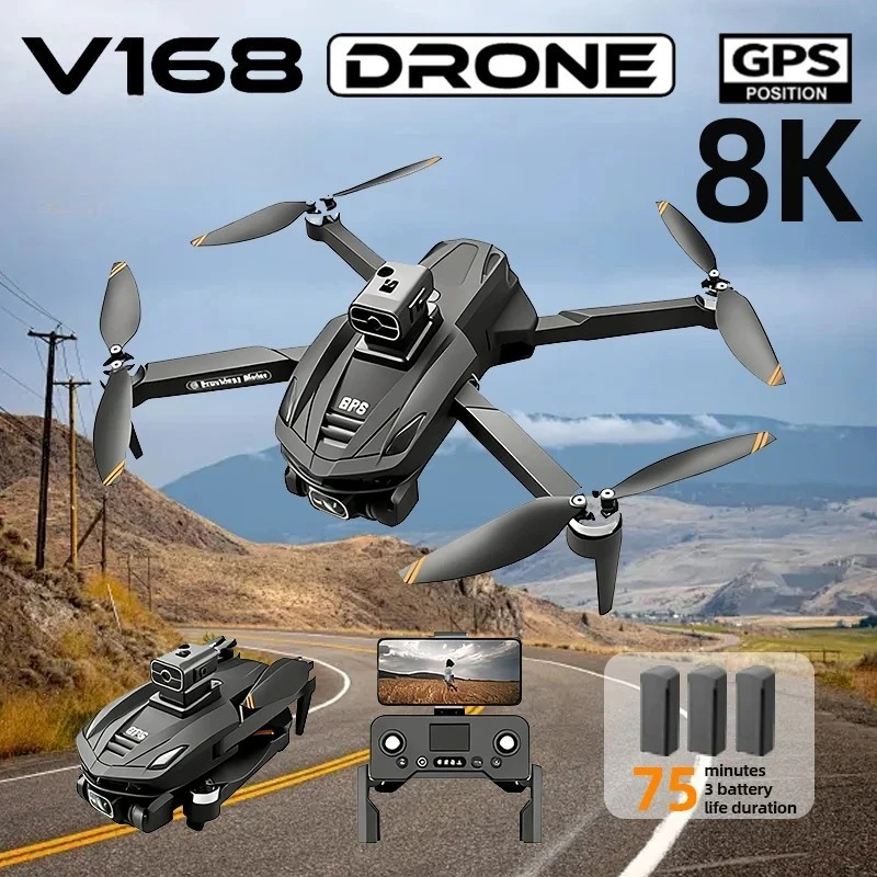 Drone Camera Professional - Original V168 GPS Drone Professional 8K