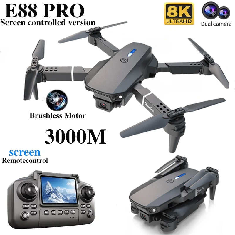Professional E88 PRO Drone wit - Drone Camera 4K recension och pris