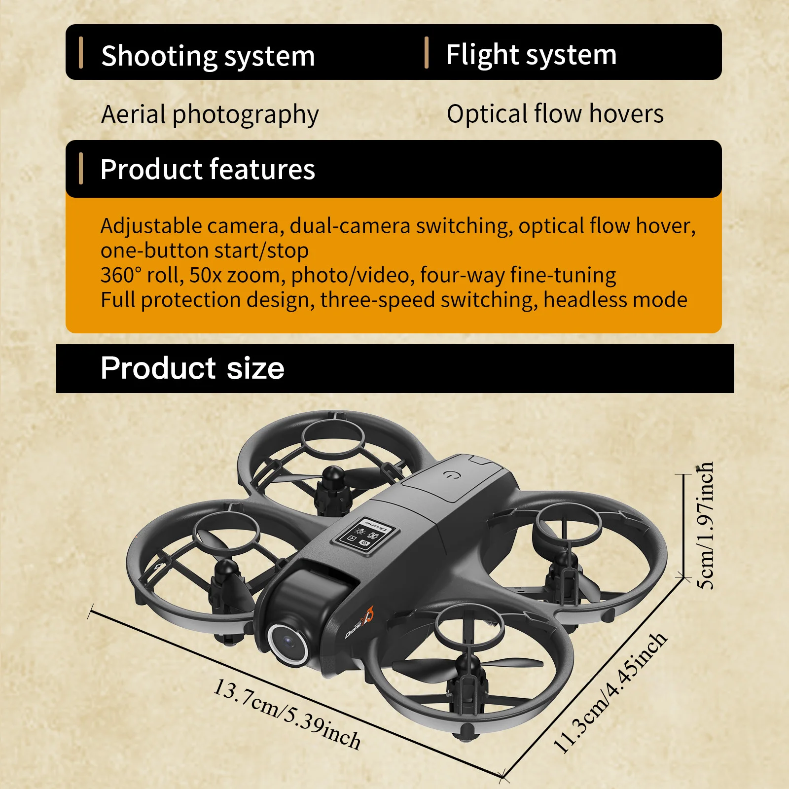 YL3 Foldable Travel Drone, HD  - Drone Camera 4K recension och pris